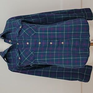 80s Vintage Eddie Bauer Plaid Flannel Button-down Shirt